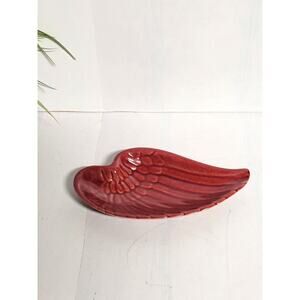 Vintage Red Wing Pottery Ashtray, Wing Shape